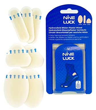 7 Stück Blasenpflaster Füße Ideal Hydrocolloid Patches für Blasenpflaster Wandern Druckstellen Pflaster Füße Reise Gadgets Hühneraugenpflaster Hühneraugen Entferner Blasenpflaster Ferse