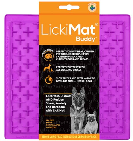 LICKIMAT Buddy – en 2 tamaños y varios colores, color: lila, tamaño: pequeño – 20 x 20 cm