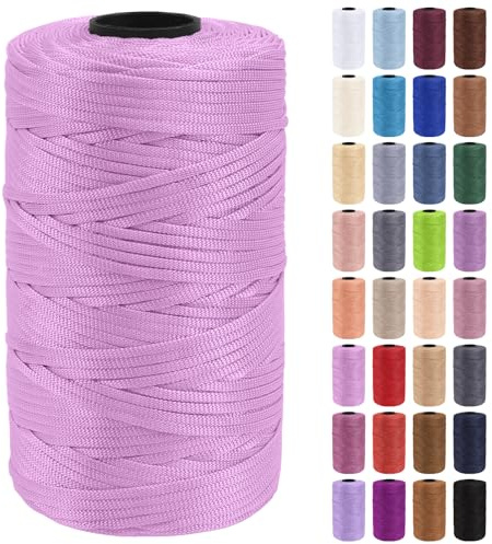 Uiopa Fil Macramé 3mm x 200m Bande de Macramé en Polypropylène Fil Crochet pour Sac en Crochet, Panier, Tricot, Bricolage, Artisanat, Cadeau Décoration