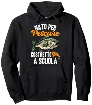 Pesca bambino nato per pescare costretto ad andare a scuola Felpa con Cappuccio