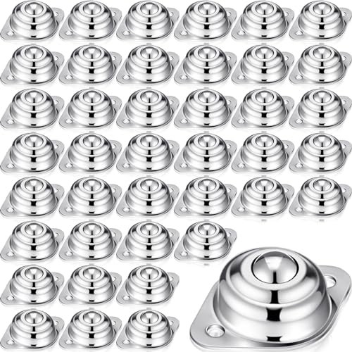 Gisafai 30 Pcs Roller Ball Transfer Bearing Carbon Steel Round Ball Transfer Unit Universal Ball Casters for Conveyor Roller Stand Transmission System Furniture (1/2)