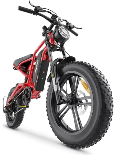 Hidoes B6 Velo Electrique Adulte Batterie Amovible 48V 15.6Ah jusqu'à 40-80Km, Fat Bike Electrique Homme Femme Double Absorption deschocs, Shimano 7 Vitesses E-Bike