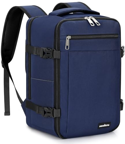 MOCOCITO Underseat Cabin Bag 40x20x25 Ideal for Ryanair Ryan Air Bag Travel Bag Backpack for Travelling Carry On Laptop Bag Fit 15.6’’ Laptop with Cable Hole Hand Luggage Bag,Cabin Size 20L-Blue
