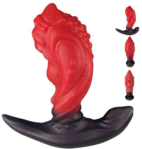 AMAZBEE Jouets sexuels Plug Anal avec T-Sail et boulettes de massage pour hommes femmes Silicone Grand Godemiché Monstre Portable Buttplug Jouet Anal pour Massage de la Prostate (L)