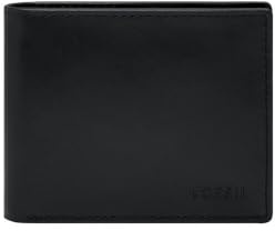 Fossil Derrick Portemonnaie-Set aus Leder oder Polyester für Männer Tiefschwarz 11.43 cm L x 1.27 cm W x 9.53 cm H