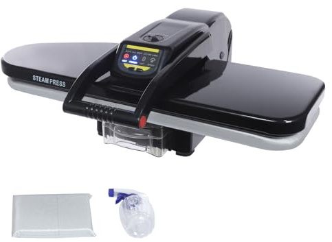 ROGONPDK Presse à vapeur intelligente 1600 W, plateau de table de 1 l, fer à repasser électrique, systèmes de presse à vapeur, machine à repasser, machine à repasser, pour les ménages et les magasins