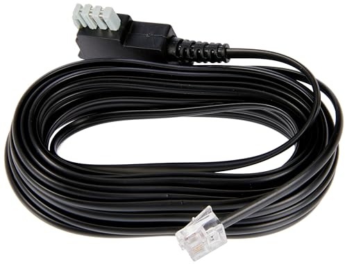 Goobay 50307 - Cable de conexión TAE (6 m, conector macho TAE-N a conector RJ macho), color negro