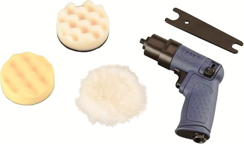 Ingersoll Rand Polier-und Schleifmaschine klein 3129KA für Metall und Holz, Mini Oberflächenschleifer und Poliermaschine mit Polierscheiben im Set