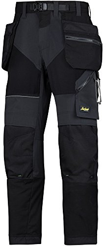 Snickers Workwear Herren Snickers bukser FlexiWork Arbeitshose m HP, Schwarz, 50 EU