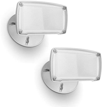 LUTEC 2 Packs 14W LED Flood Light Outdoor, 1300LM 5000K Single-Head Floodlight, Waterproof Exterior Security Fixture Wall Light for House Patio Garden Yard
