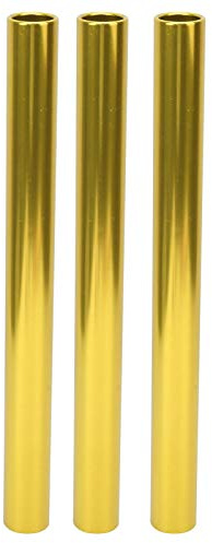 Asixxsix Track and Field Relay Batons, 3pcs Relay Baton, for Match Match Use Bright Color Running(Golden)