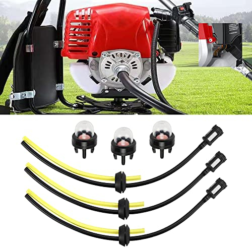 KLYNGTSK 3 Stück Motorsense Kraftstoffleitung Universal Benzinfilter Kit Benzinschlauch Dichtung Kraftstofffilter Schlauch Dichtung 3mm Rasenmäher Benzinschlauch Set für Motorsense Heckenschere