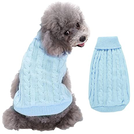 FEimaX Hundepullover Haustier Katze Hund Pullover Winter Warmer Sweater für Kleine Mittelgroße und große Hunde Katzen Welpen Strickpullover Kleidung Mantel Kostüm