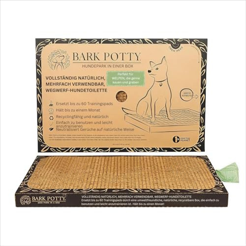 Puppy Bark Potty Natural Dog Potty for Small Dogs & Teething Puppies - Odor Neutralizing Reusable Indoor Solution for Apartments - Eco-Friendly Pee Pad Alternative - Standard 24x16 inch