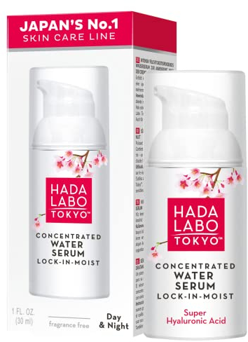 Hada Labo Tokyo White Concentrated Water Lock-in-Moist 30 ml - Hyaluron Serum Gesicht - Hyaluron Serum Hochdosiert - Hält die Haut Feucht