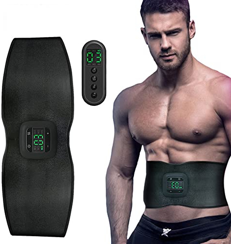 6Modes 15Level Elektrisk Buktoning Belt Ems Kropp Slimming Massage Belt Värme Varm Mag Buk Muskelstimulator