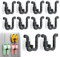 IGTOPS 10pcs Schuhregal Zur Hausschuhe Wandmontage, Ohne Bohren Wand Slipper Aufbewahrung Schuhablage Wand Schuhhalter, Organizer Zum Aufhängen Schuhregal (Black)