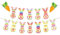 Tsathoggua Decoración de Pascua para el hogar, pancarta de feliz Pascua, banderines de Pascua para decoración del hogar, pancarta de papel de conejo de Pascua feliz, decoraciones de pancarta de