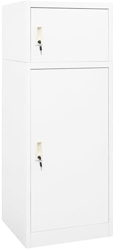JUDYY Armadietto per Sella Bianco 53x53x140 cm in Acciaio,Equitazione,Accessori per finimenti per Cavalli,Accessori per Selle,Portasella-339599