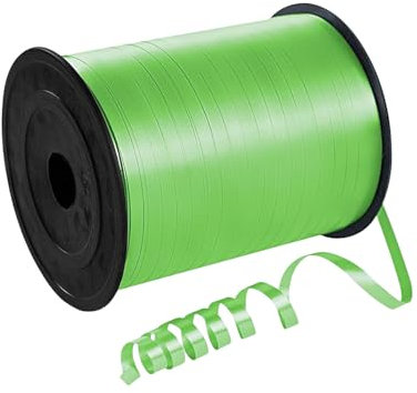 Geschenkband Grün 5mm Breit,450M Kräuselband Geschenkbänder,Ringelband, Ballonschnur für DIY-Dekoration,Dekoband für Hochzeit Weihnachten Neujahr Geburtstag Ballonband Grün Einfarbige Farbe