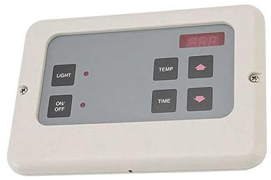 Generador de vapor para sauna en casa, Controlador de temperatura for sala de Sauna 135T3, controlador de nerador de húmedo de montaje en pared for el hogar para ducha en sala de vapor en casa(Bianco)
