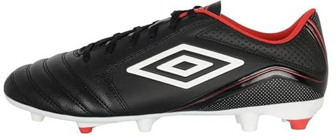 Umbro Men's Classico 12 FG Soccer Cleat, Black/White/Red, 11.5