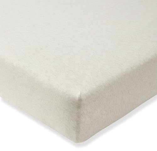 Burt's Bees Baby Essential Organic Cotton Fitted Crib Sheet, Breathable for Boy Girl Standard Crib & Toddler Mattresses