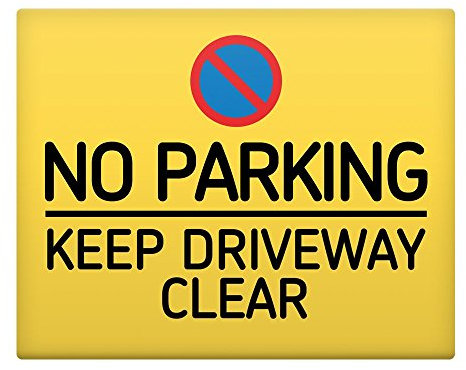 Duke Gifts NO PARKING Keep Driveway CLEAR 8x10 Metal Sign Premises Home Safety 35