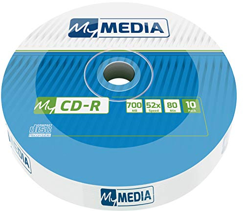 MyMedia CD-R 700 MB, 10er Pack Spindel, Rohlinge Printable, 52-fache Brenngeschwindigkeit Mit Langer Lebensdauer, Leere CDs Beschreibbar, Audio Rohling, Bedruckbar