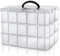 Daletu Boite de Rangement avec Compartiment. Boite de Tri 30 Compartiment pour Lego, Puzzle, Bijoux, Couture, Loisirs Créatifs, Trois Couches, 10 Compartiments Chacune, Transparent, Blanc