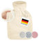 Blumtal Premium Wärmflasche mit Bezug & Tasche aus weichem Kunstfell - Wärmeflasche aus Naturkautschuk - Wärmflasche mit Handwärmer - Hot Bottle mit Tasche für Hände - auslaufsichere Bettflasche Weiß