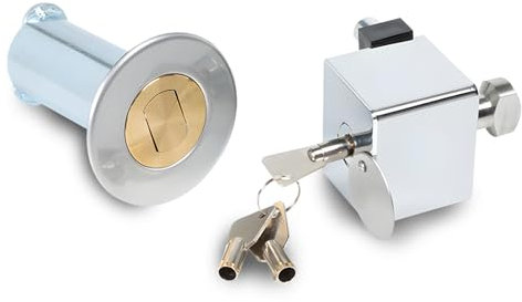 DOJA Barcelona | Cerradura para Puerta Enrollable | 1 Candado con 3 Llaves | Cierre Puerta Garaje con Vástago de Tipo Arpón | Sin Igualar | Seguridad | Puerta Metalica, Cerradura Puerta, Persianas