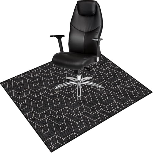 Lurowo Office Chair Mat for Carpeted, Non-Slip Office Chair Mat for Hardwood Floors 120 * 90cm, Easy to Clean Chair Desk Mat For Carpet (E)