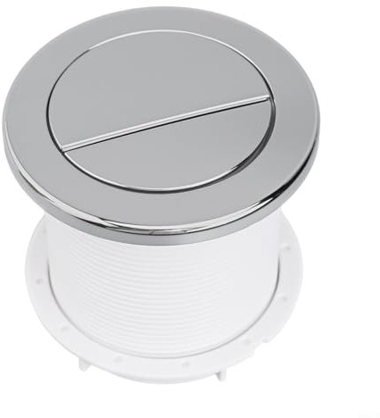 HEIBTENY Cassetta di risciacquo per WC, con bottone a pressione, per WC con doppio risciacquo, 84 x 98 mm, per la casa, il bagno, gli hotel (argento)