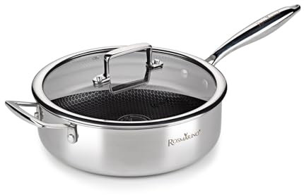 ROSMARINO HexaPro 3.0 High Gourmet Topf 24 cm, Hochwertige Technologie, Edelstahl