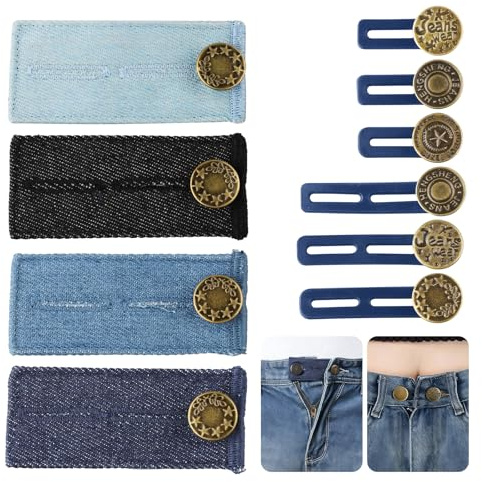 BRITIVIVE Hosenbunderweiterung Knopf 10 Stück Knopfverlängerung für Hosen Hosenerweiterung Jeansknopf Hosenknopf Verlängerung für Hemd Kleid Schwangere Hosen