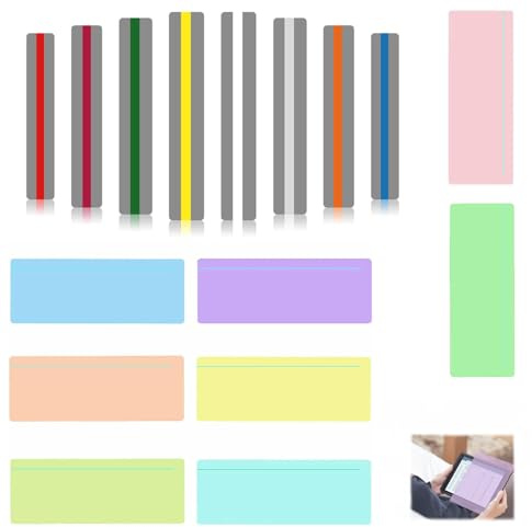 Dyslexia Overlays, 16 PCs Overlays for Reading Dyslexia Reading Overlay Highlight Strips for Children, Teacher, Reading Beginner Visual Stress Dyslexias Reading Aids