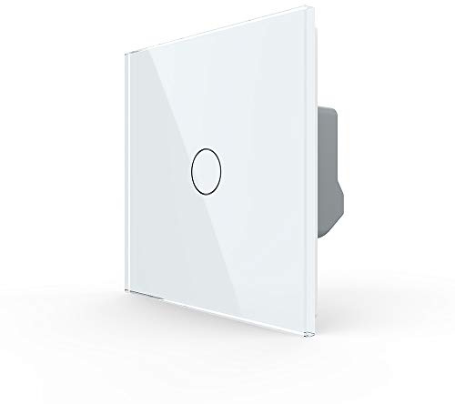 LIVOLO Blanc Interrupteur de Lumière avec LED Affichage Light Capteur Tactile Panneau Verre Cristal EU Interrupteur Standard 1 Gang 1 Voie
