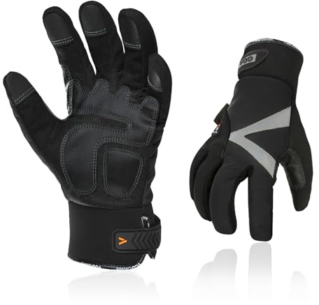 Vgo... 1 Paar Winter Mechaniker Handschuhe, Sicherheit- Arbeitshandschuhe für Kühllager oder Gefrierschrank, wasserdicht, Touchscreen, w/3M Thinsulate Futter, -20℃/-4°F(SL8777FW)