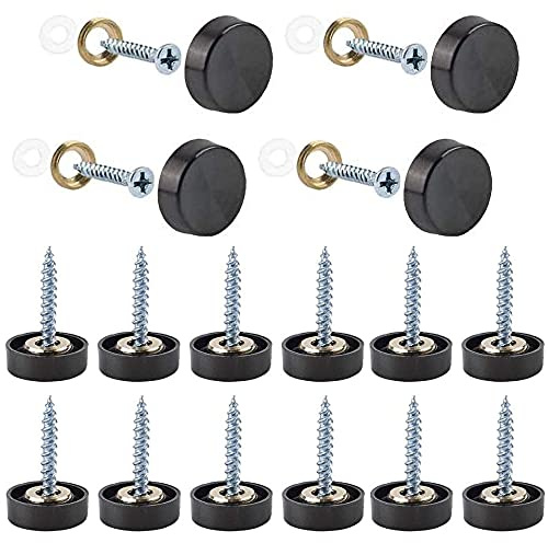 12 Piezas Tornillos De Acero Inoxidable Para Espejo, Clavos Decorativos Para Espejo, Decorativos Tapon Tornillo, Tapa Decorativa Clavos, Para Mesas De Espejo, Bañera, Armarios, Letreros De Cristal