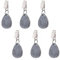 VIVIIHOO Pesi per tovaglie Pesanti | 6 Pezzi | Set di Pesi per tovaglie Appendiabiti per tovaglie Pesanti per tovaglie Pesanti per Esterni Pesi per tovaglie in Marmo Grigio (1, Ovale)