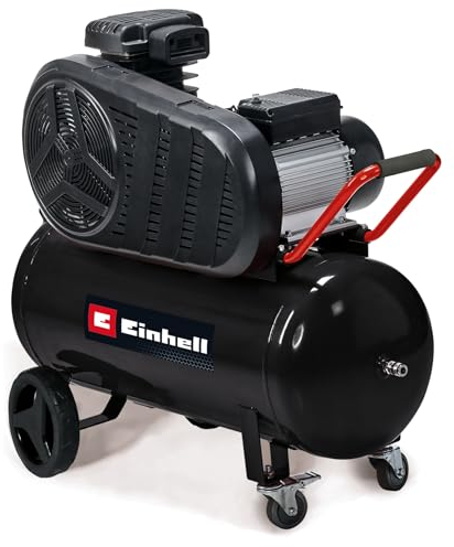 Einhell Kompressor TE-AC 430/50/10 (3000 W, max. 10 bar, 50 L Tank, 430 l/min Ansaugleistung, Motordrehzahl 2850 min^-1, Druckminderer, Manometer, Schnellkupplung)