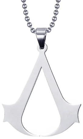 Hokech Stainless Steel Assassin Syndicate Creed Pendant Game Movie Anime Cosplay Necklace Men Jewelry Kids Gift