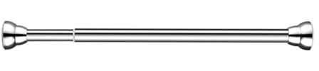 JISADER Barre de suspension réglable sans trous, tringle à suspension amovible pour placard, tringle à rideau de douche en acier inoxydable, tige télescopique, tringle tendue pour douche, balcon