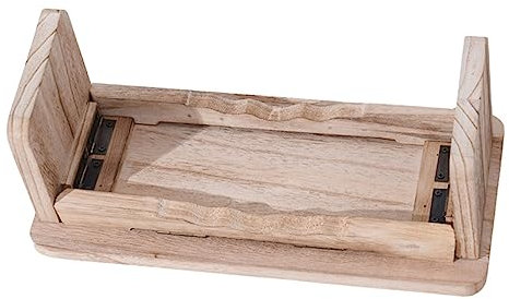 BCOATH Meditationsstuhl Zen Hocker Kniestuhl Aus Hellem Naturholz Klappbar rutschfest Mit Tragfähigkeit Vielseitig Einsetzbar Für Yoga Und Gebet