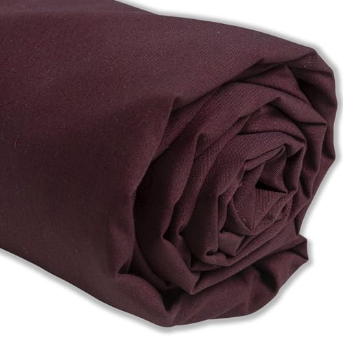 IPEA Tela de Popelín Algodón Burdeos – 200 cm x 150 cm – Fabricado en Italia – Tejido al Metro para Costura, Ropa, Forros, Accesorios, Patchwork - Tela Lisa para Coser - Lienzo
