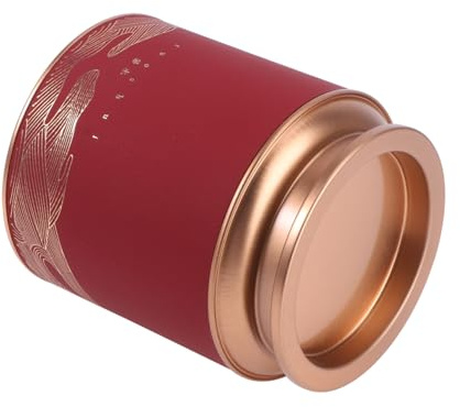PAMINGONO Tarro De Té Redondo De Hojalata Grande Lata Para Té Sellada Roja Recipiente Resistente Contenedor De Almacenamiento Adecuado y Bocadillos Caja De Hojalata