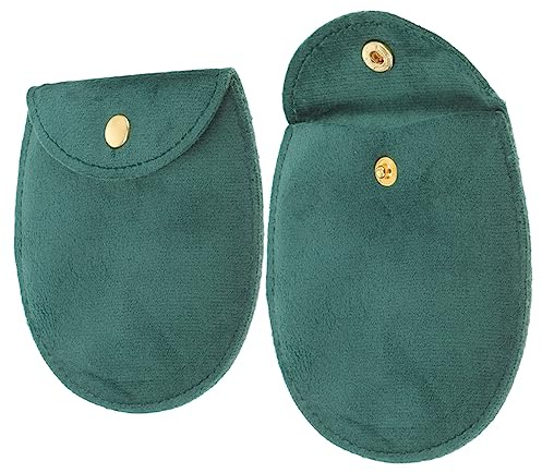 FOMIYES Sacchetto per Conservare Orologi da Tasca Porta Orologio da Tasca Verde 2 Pezzi Design Retrò, Portatile e Protegge da Graffi e Sporco