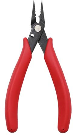 Juego de alicates de joyería, kit de herramientas de abalorios, alicates de punta de aguja, diseño de punta de precisión, asas de agarre cómodo, construcción de acero inoxidable, material de goma de