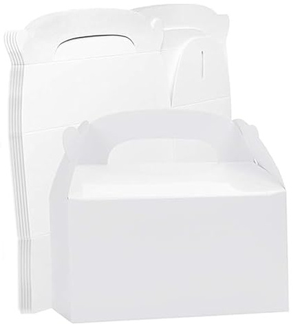 Festa Centro 30 pz 16 x 9,3 x 8,6 cm Scatola Regalo con Coperchio Bianca Scatola per Regalo - Scatole Cartone Regalo Compleanni, Cibo, Feste e Matrimoni (Bianco)